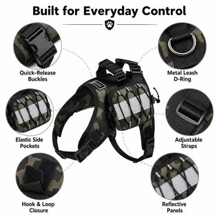 Komavic Dog Backpack Harness Tactical Hiking Pack