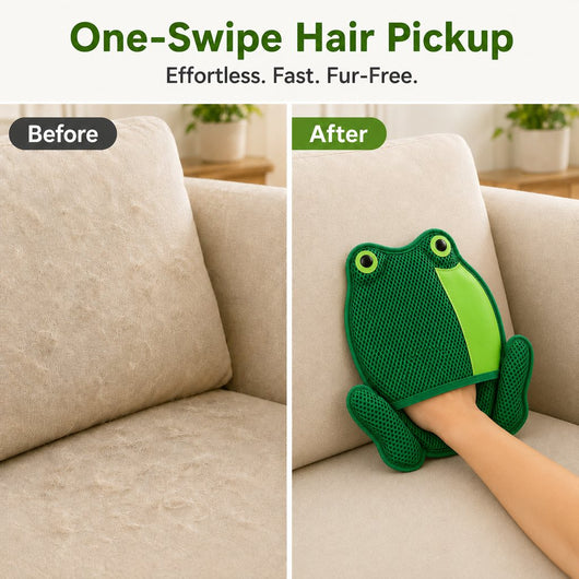 Froggy Pet Hair Removal Mitt for Cats & Dogs