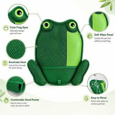 Froggy Pet Hair Removal Mitt for Cats & Dogs