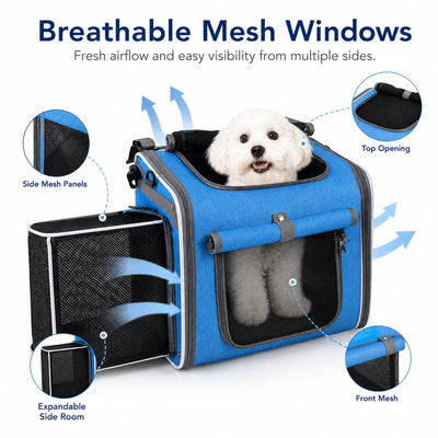 Expandable Bike Pet Carrier Backpack