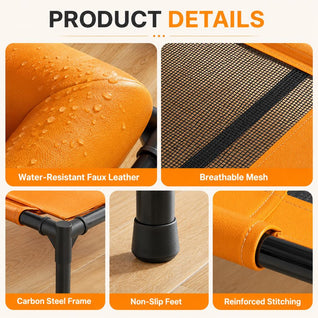 Komavic Elevated Dog Cot for All-Season Indoor Naps - Breathable Raised Pet Bed with Soft Bolsters for Cooler Rest & Easy Cleaning