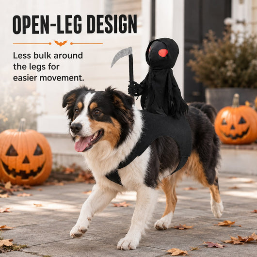 Komavic Grim Reaper Pet Costume 3D Halloween Rider