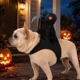 Komavic Grim Reaper Pet Costume 3D Halloween Rider