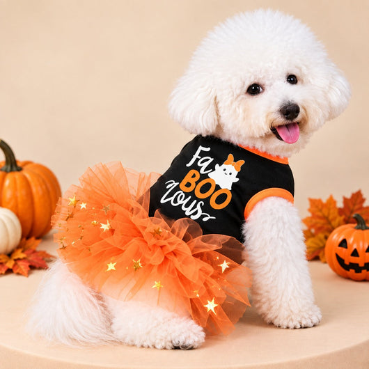 Komavic Halloween Dog Tutu Dress for Parties & Photos - Soft Lightweight Costume for Small Dogs