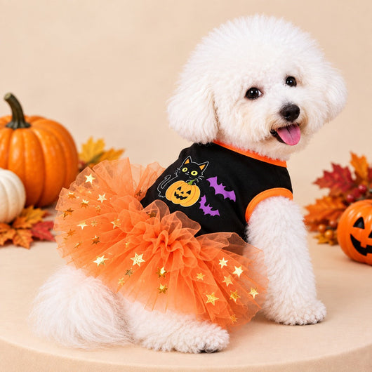 Komavic Halloween Dog Tutu Dress for Parties & Photos - Soft Lightweight Costume for Small Dogs