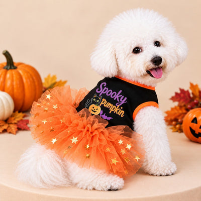 Komavic Halloween Dog Tutu Dress for Parties & Photos - Soft Lightweight Costume for Small Dogs