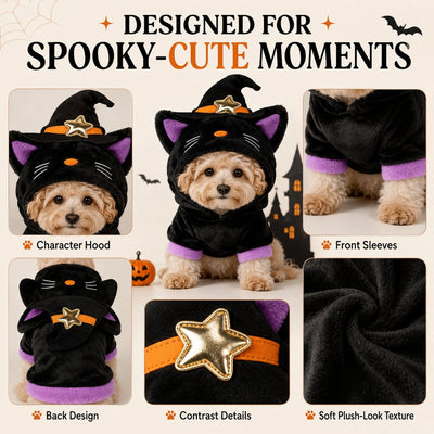 Komavic Halloween Pet Costume Hoodie for Dogs & Cats