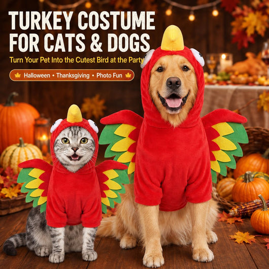 Komavic Halloween Turkey Costume for Dogs & Cats