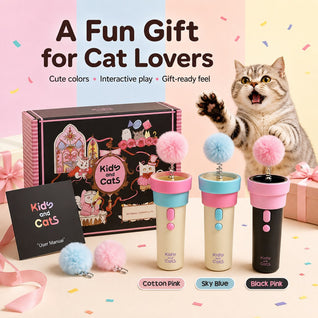 Electric Cat Teaser Launcher with One-Click Launch & Retract