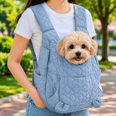 Paws in Awe Hands-Free Front Pet Carrier Backpack for Small Dogs & Cats - Comfortable Carrying for Walks & Travel