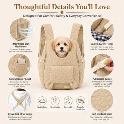 Komavic Hands-Free Front Pet Carrier Backpack
