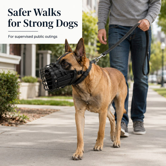 Komavic Heavy-Duty Steel Basket Dog Muzzle