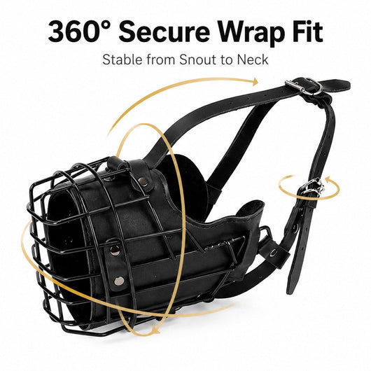 Komavic Heavy-Duty Steel Basket Dog Muzzle