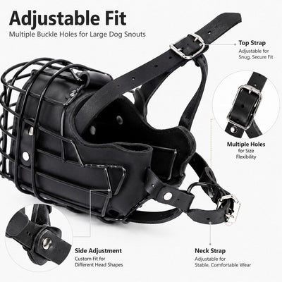 Komavic Heavy-Duty Steel Basket Dog Muzzle