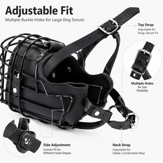 Komavic Heavy-Duty Steel Basket Dog Muzzle