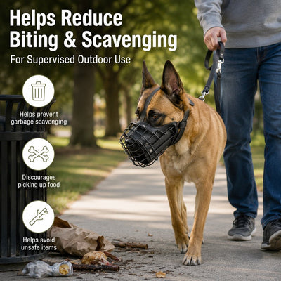 Komavic Heavy-Duty Steel Basket Dog Muzzle