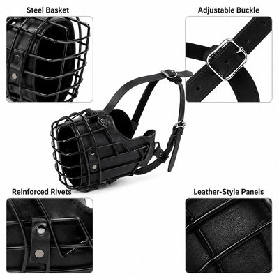 Komavic Heavy-Duty Steel Basket Dog Muzzle