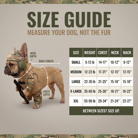 Komavic Soldier Dog Costume Set with Helmet