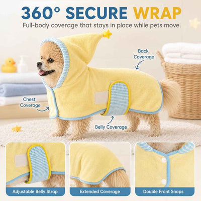 Komavic Hooded Pet Drying Robe