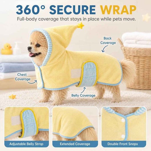 Komavic Hooded Pet Drying Robe