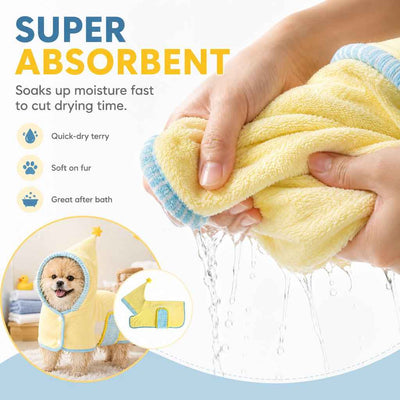 Komavic Hooded Pet Drying Robe