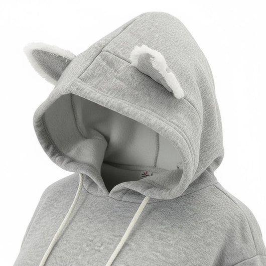 Cat Carrier Hoodie with Pet Pouch, Cozy Cat Mom Sweatshirt for Small Pets