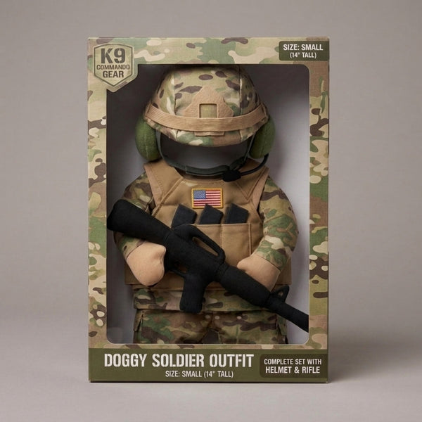 Komavic Soldier Dog Costume Set with Helmet