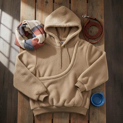 Komavic Pet Carrier Hoodie, Carrier Kangaroo for Pet Cat Carrier Fleece Hoodie Kitty Sling