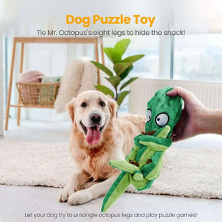 Komavic Squeaky Crinkle Octopus Dog Toy