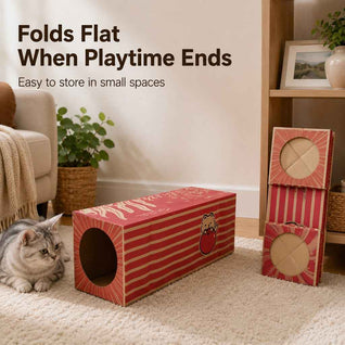 Komavic Cat Tunnel Foldable Hide & Play Toy