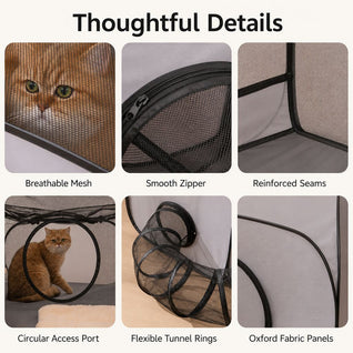 Komavic Indoor Cat Playpen Tunnel & Resting Tent