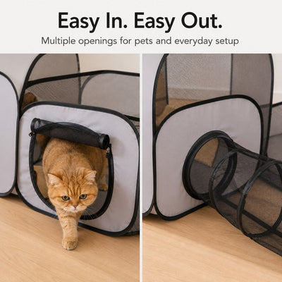 Komavic Indoor Cat Playpen Tunnel & Resting Tent