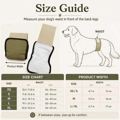 Washable Male Dog Belly Bands