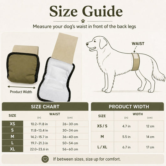 Washable Male Dog Belly Bands