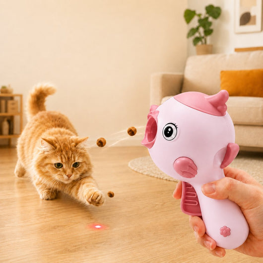 Komavic Cat Treat Launcher Toy with Laser