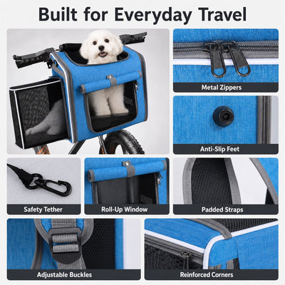 Expandable Bike Pet Carrier Backpack