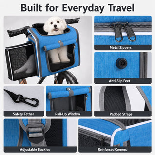 Komavic Expandable Bike Pet Carrier Backpack