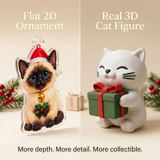 Komavic 3D Cat Advent Calendar with 24 Unique Christmas Cat Figures