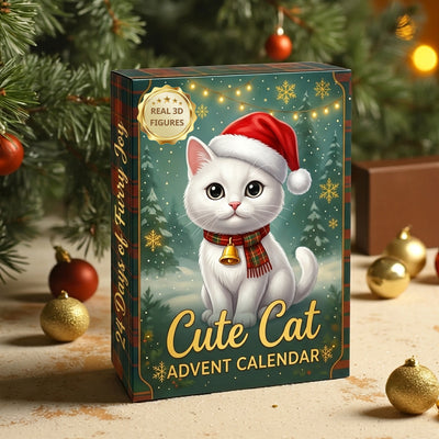 Komavic 3D Cat Advent Calendar with 24 Unique Christmas Cat Figures