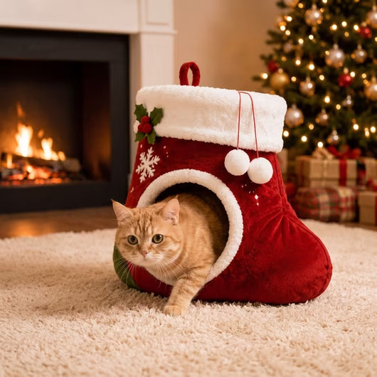 Komavic Christmas Stocking Cat Bed