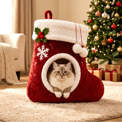Komavic Christmas Stocking Cat Bed