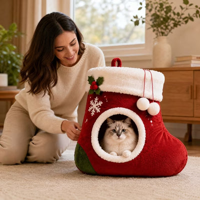 Komavic Christmas Stocking Cat Bed