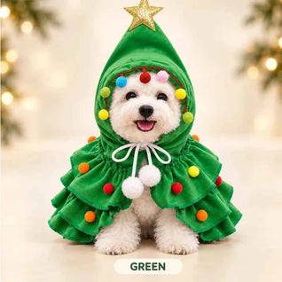 Komavic Christmas Tree Pet Cape for Small Dogs & Cats