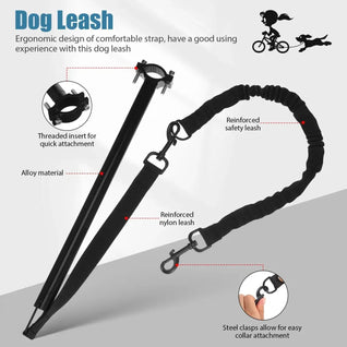 Komavic Hands-Free Dog Bike Leash | Shock-Absorbing Bungee
