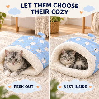 Komavic Plush Pet Sleeping Bag for Cats & Small Dogs