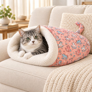 Komavic Plush Pet Sleeping Bag for Cats & Small Dogs
