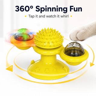Komavic Spinning Cat Windmill Toy