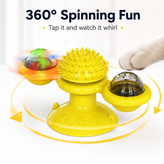 Komavic Spinning Cat Windmill Toy