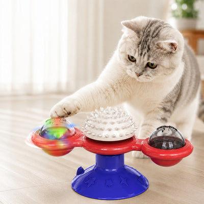 Komavic Spinning Cat Windmill Toy