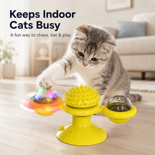 Komavic Spinning Cat Windmill Toy